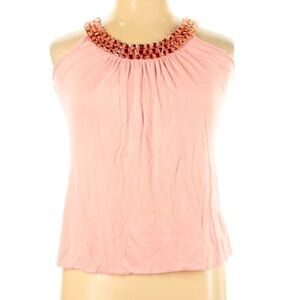 B’leev Jeweled collar baby doll swing tank top xl pink